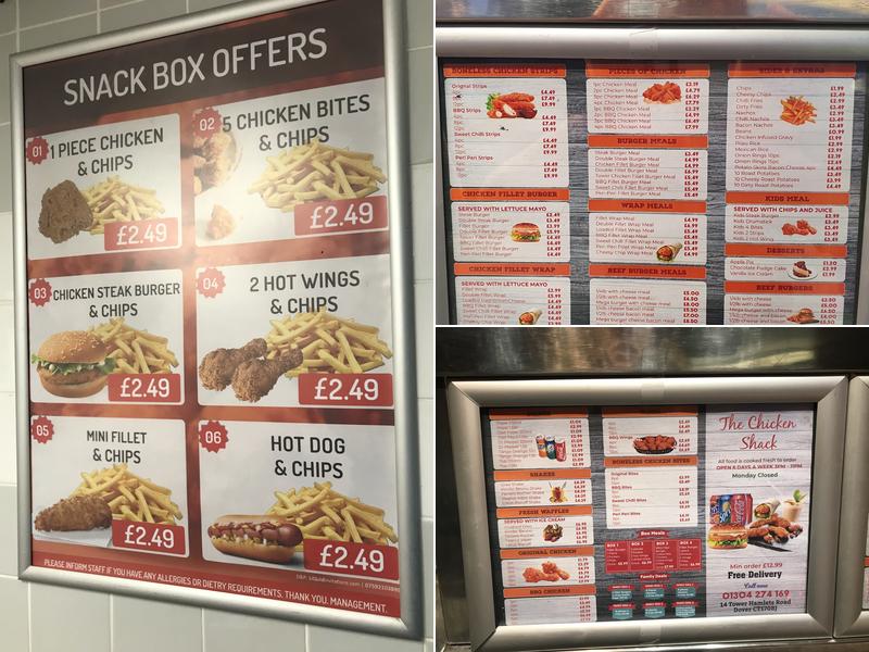 The Chicken Shack Menu