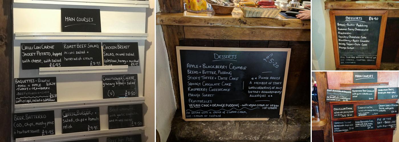 Fingle Bridge Inn Menu