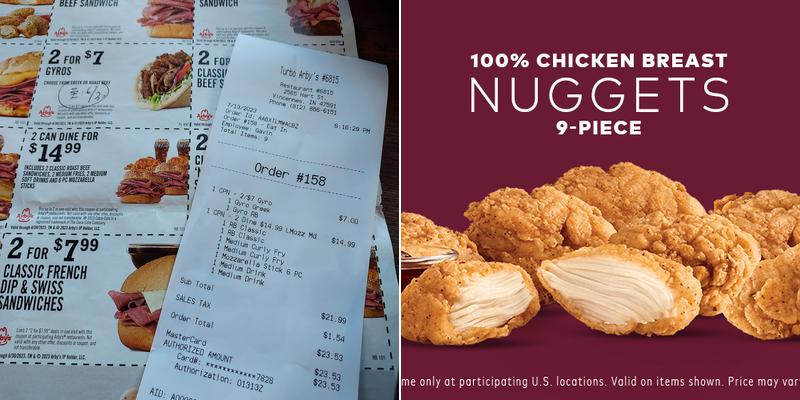 Arby's Menu