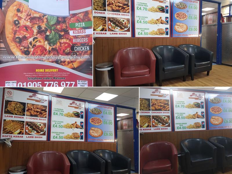 The Leaning Tower Of Pizza Company Menu