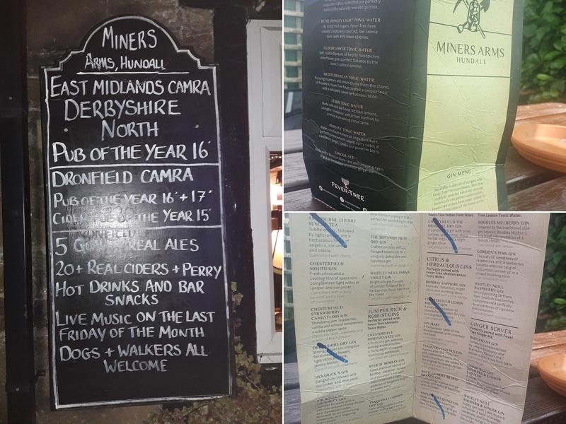 The Miners Arms Menu