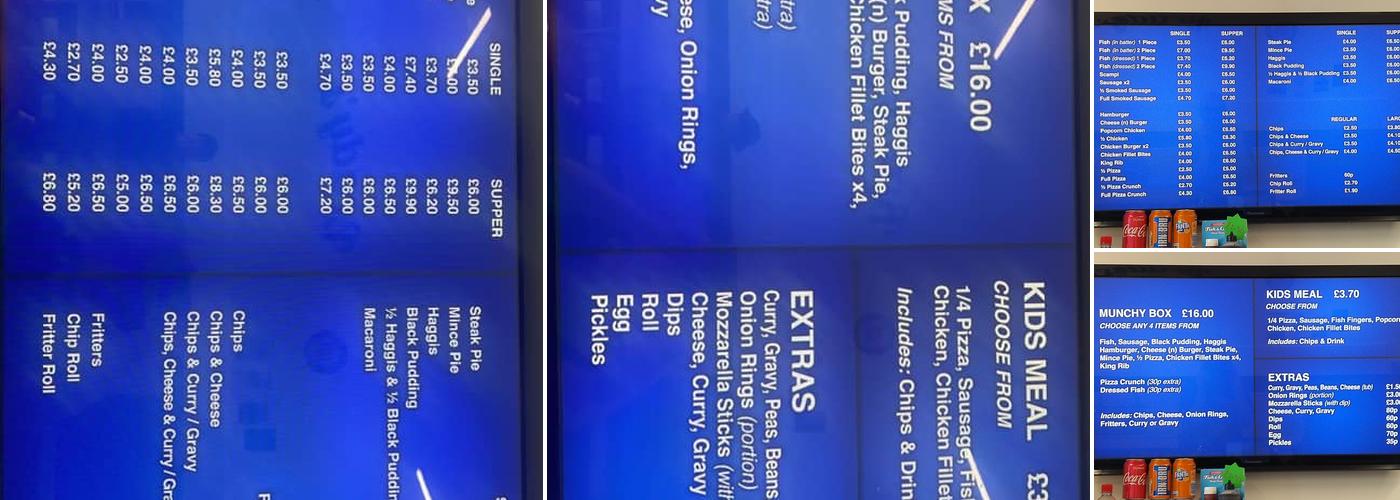 Bradys Fish & Chip Shop & Dessert’s Menu