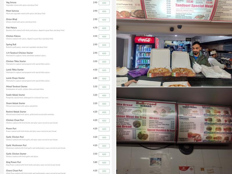 Bollywood Spice Menu