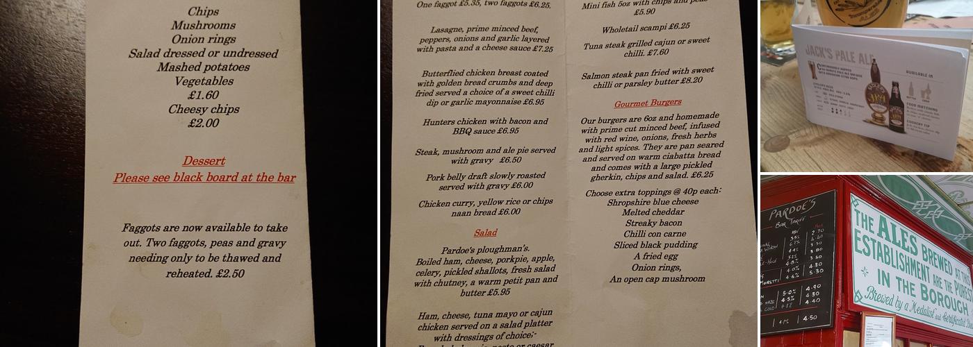 Old Swan Inn Menu