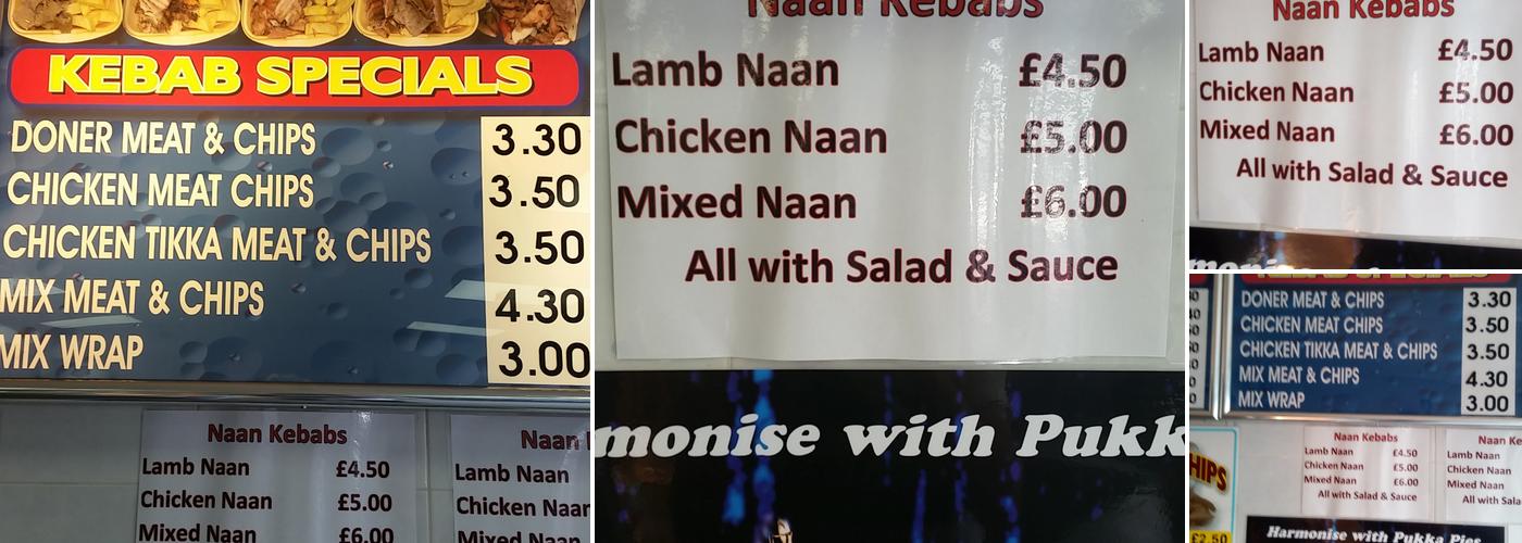 Kent Road Fish Bar Menu