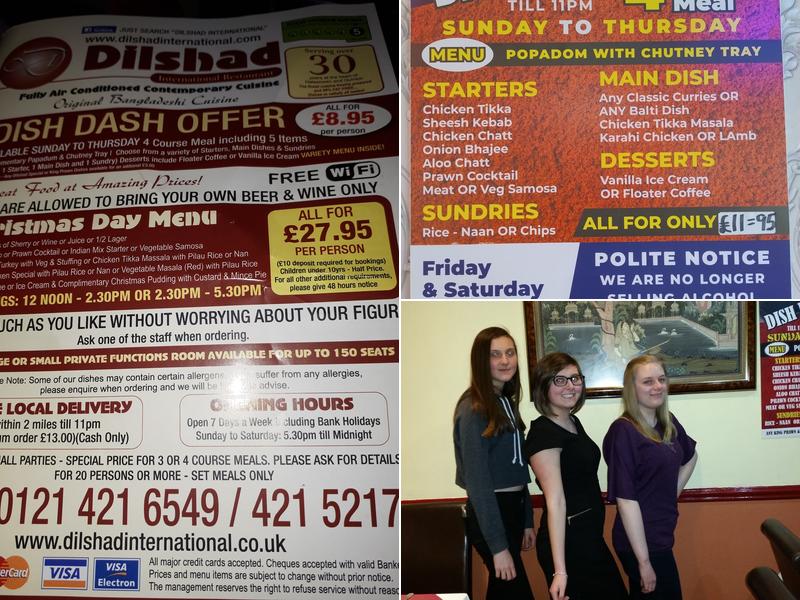 Dilshad International Restaurant Menu