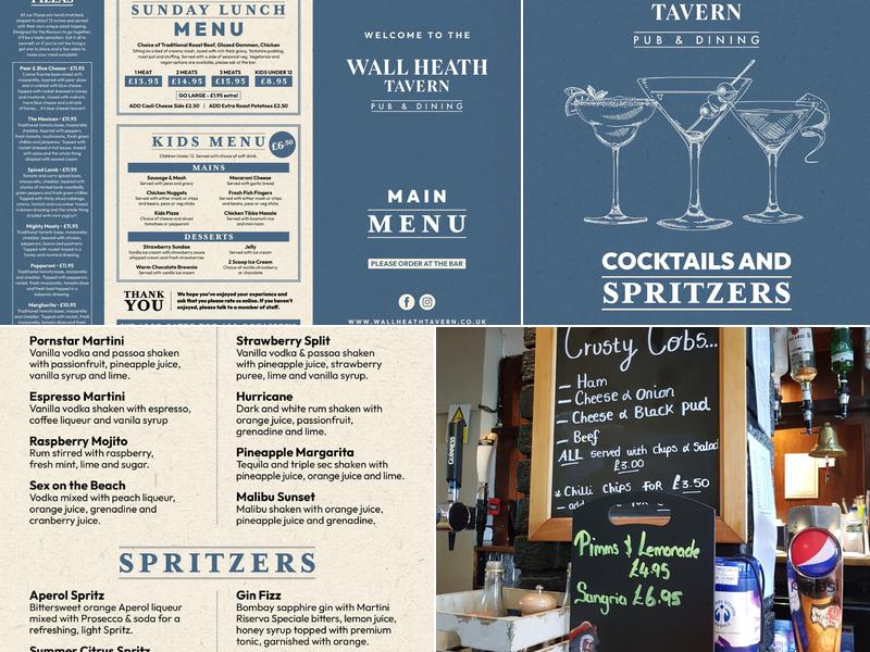 The Wall Heath Tavern Menu