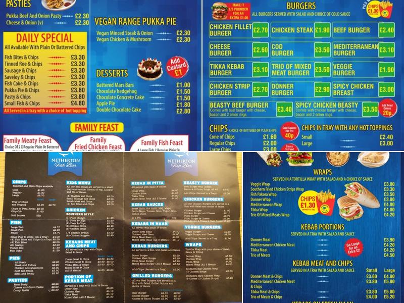Netherton Fish Bar Menu