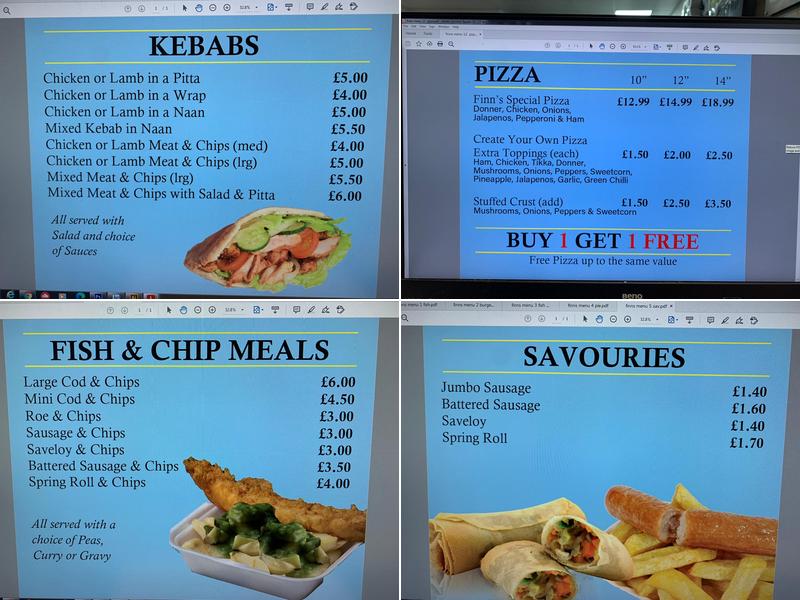Finn Fish Bar Menu