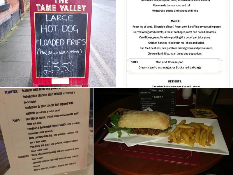 Tame Valley Hotel Menu