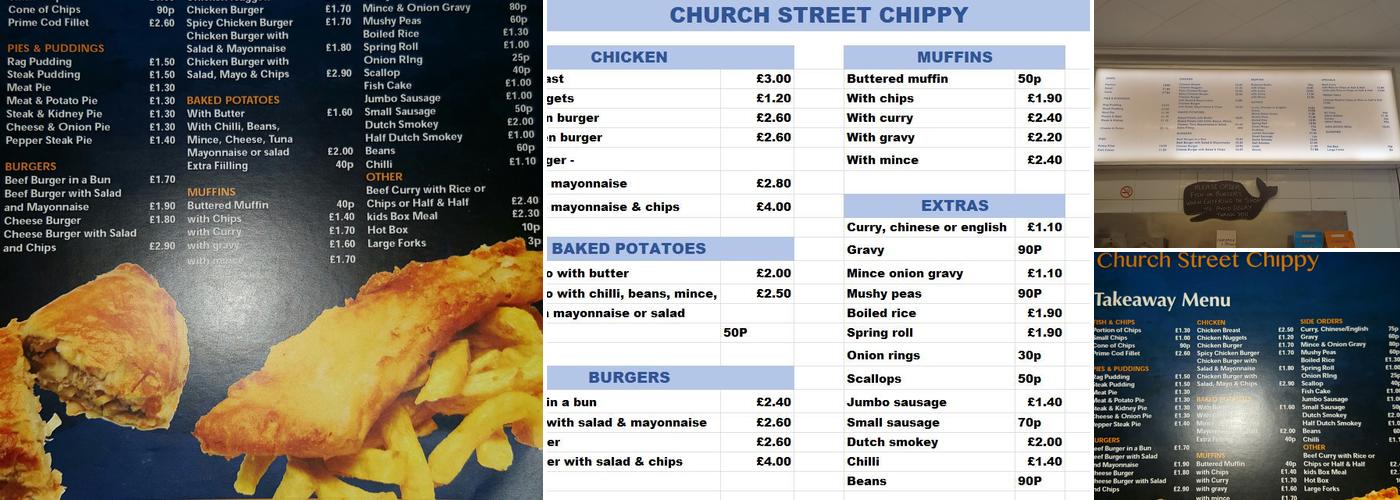 Church Street Chippy Menu