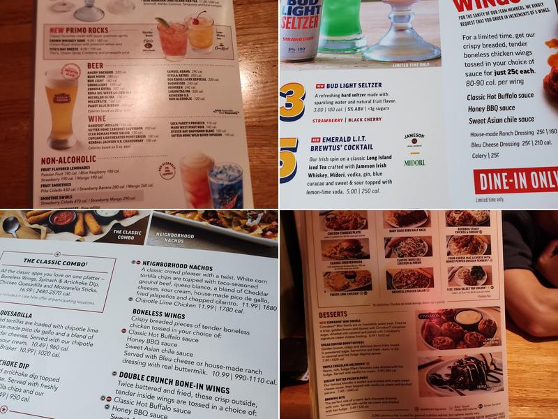 Applebee's Grill + Bar Menu