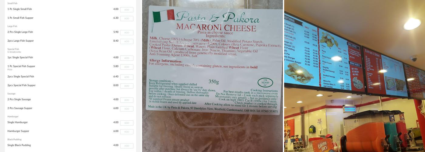 Andy's Golden Fry Menu