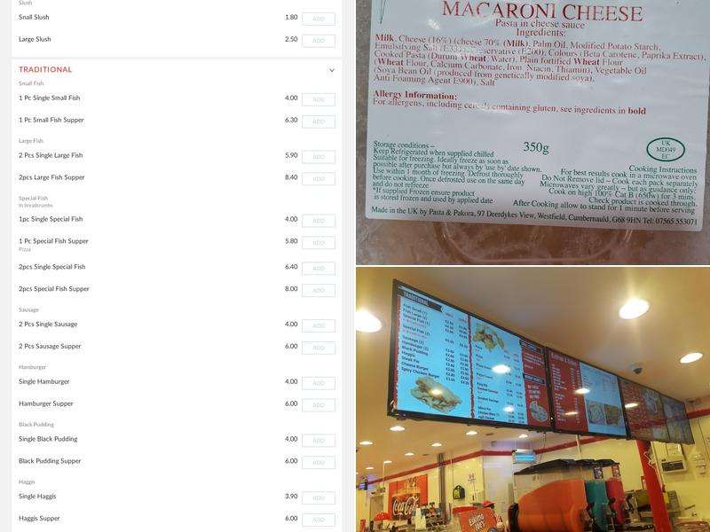 Andy's Golden Fry Menu