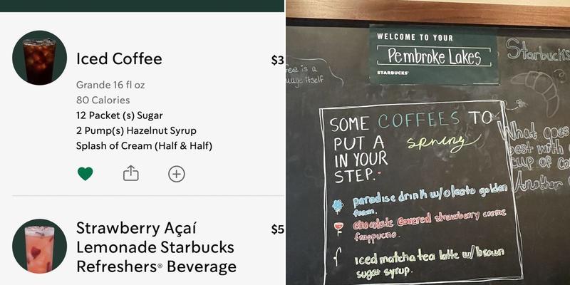 Starbucks Coffee Company Menu