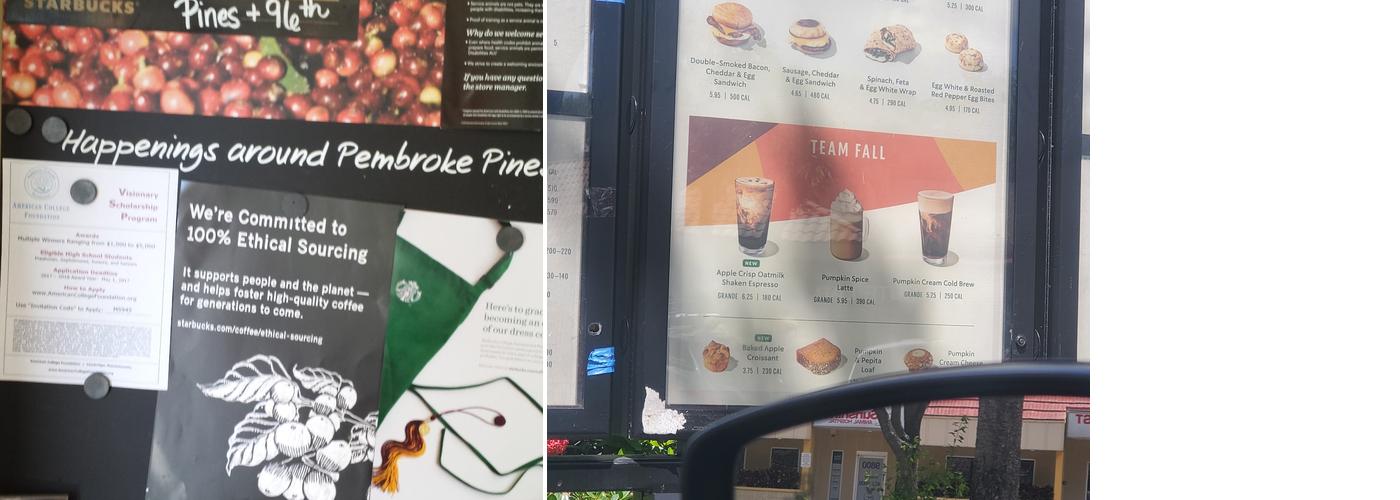 Starbucks Menu