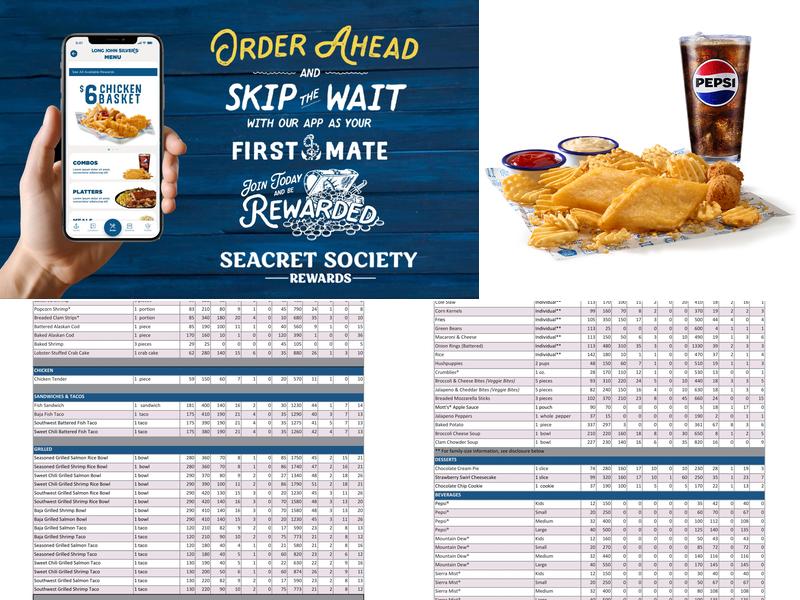 Long John Silver's Menu