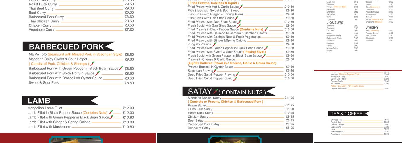 Mandarin Garden Menu