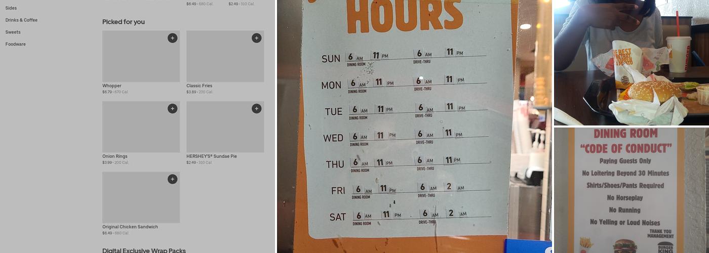 Burger King Menu