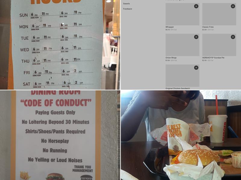 Burger King Menu