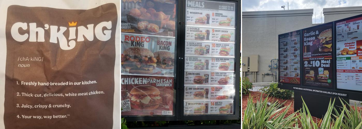 Burger King Menu