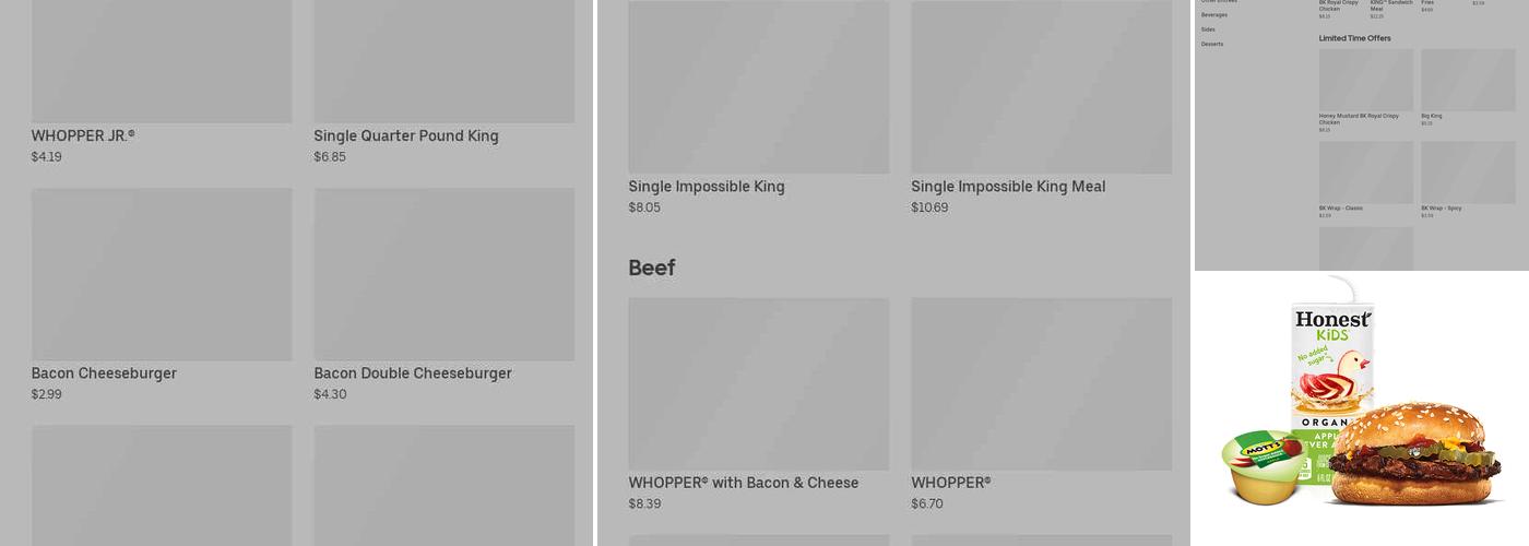 Burger King Menu
