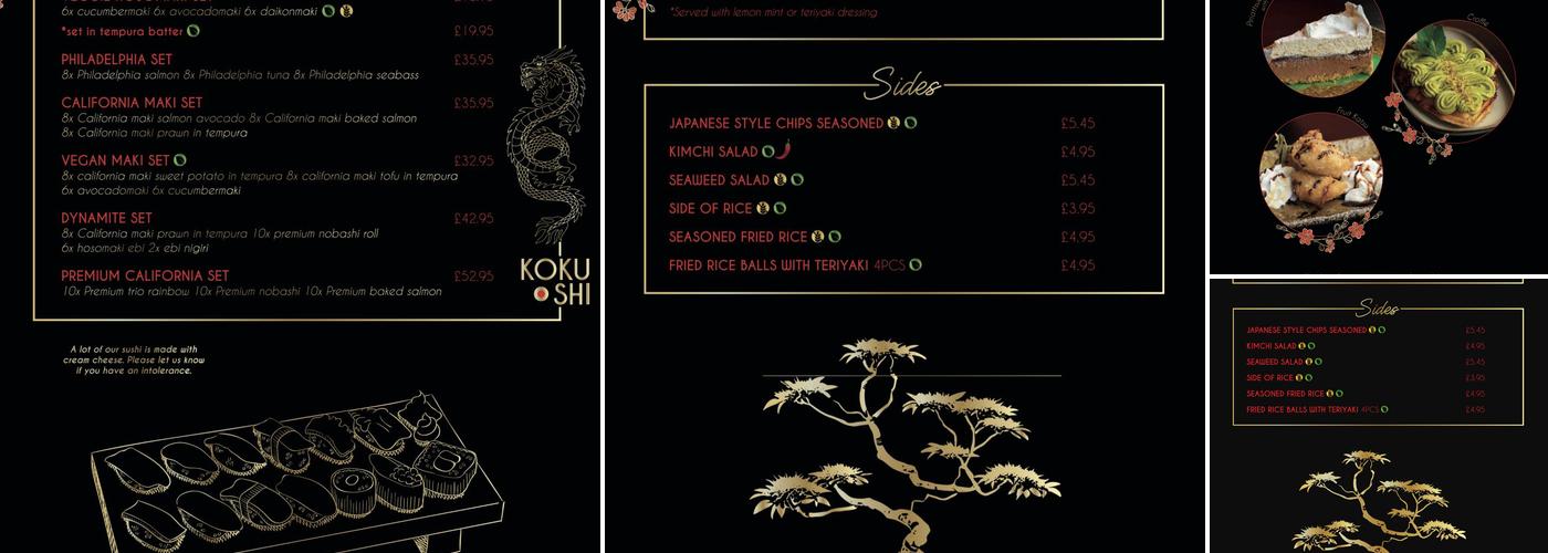 Koku Shi Menu