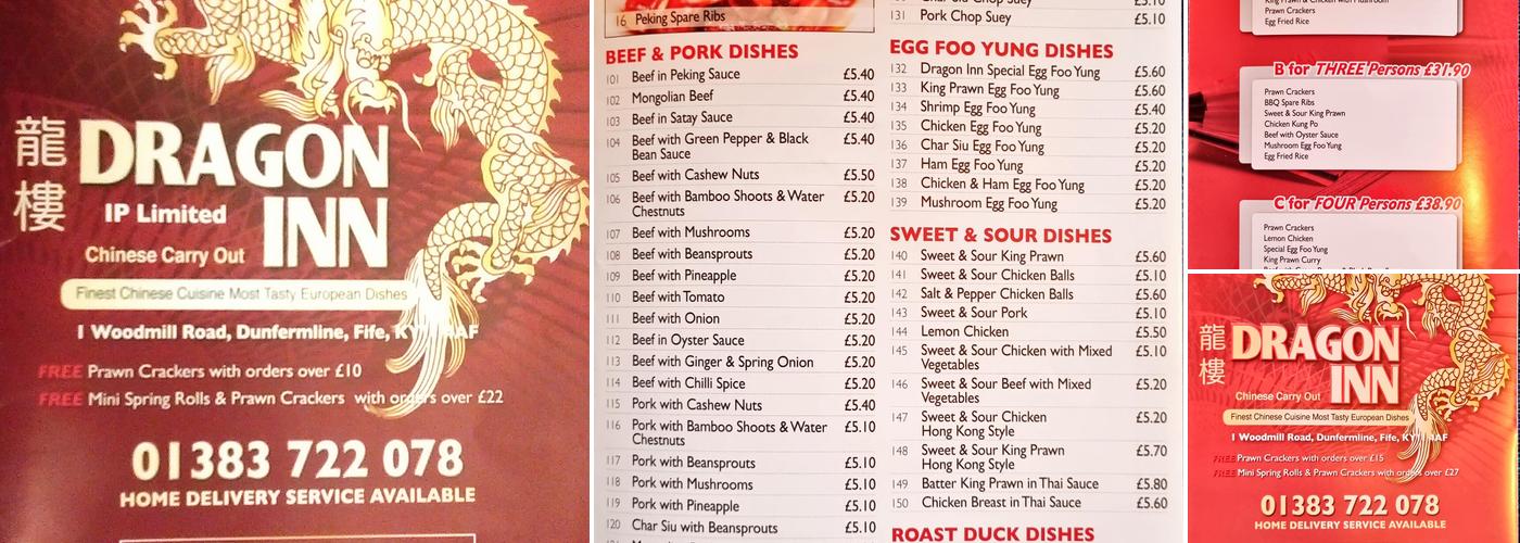 Dragon Inn Chinese Carry Out Menu