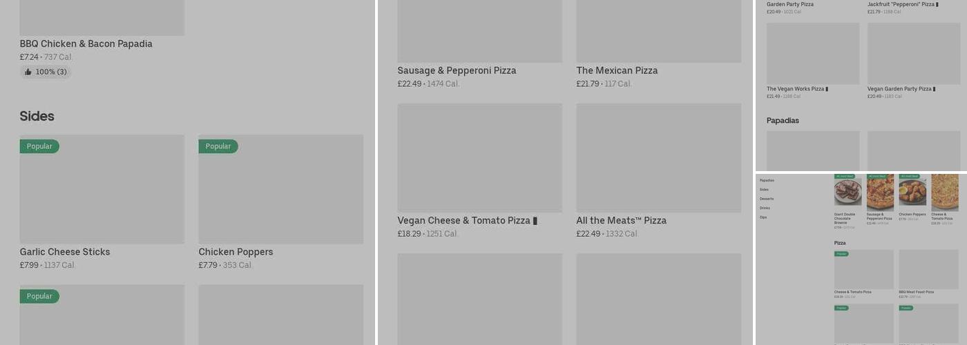 Papa Johns Pizza Menu