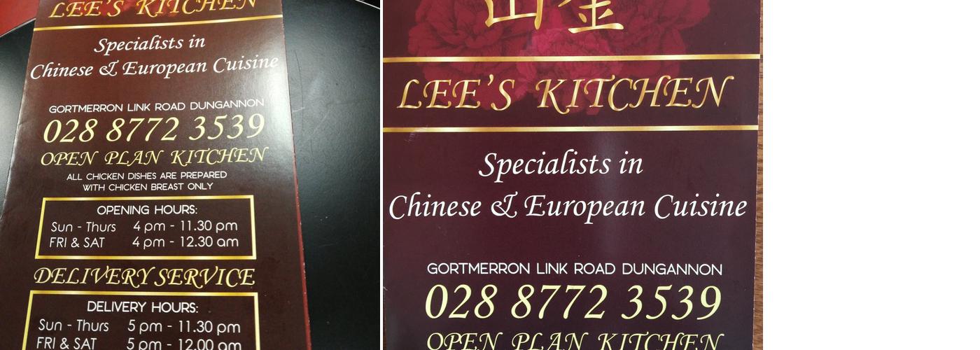 Lee's Kitchen Menu