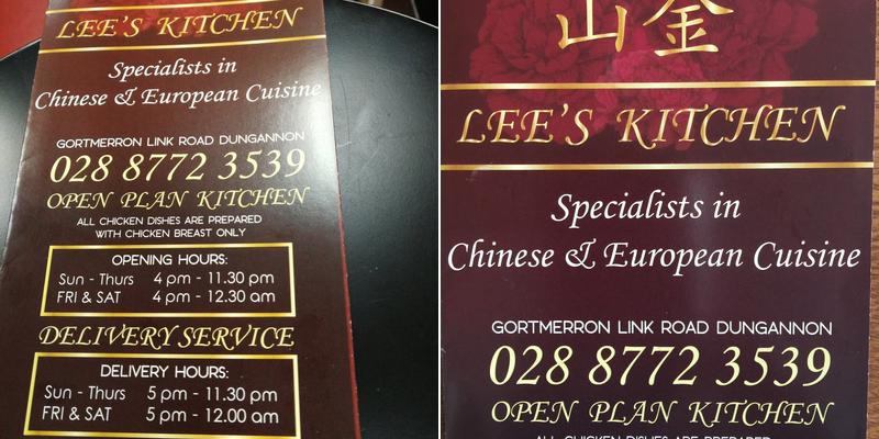 Lee's Kitchen Menu