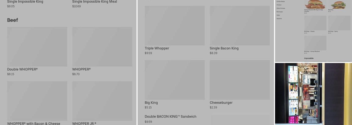 Burger King Menu