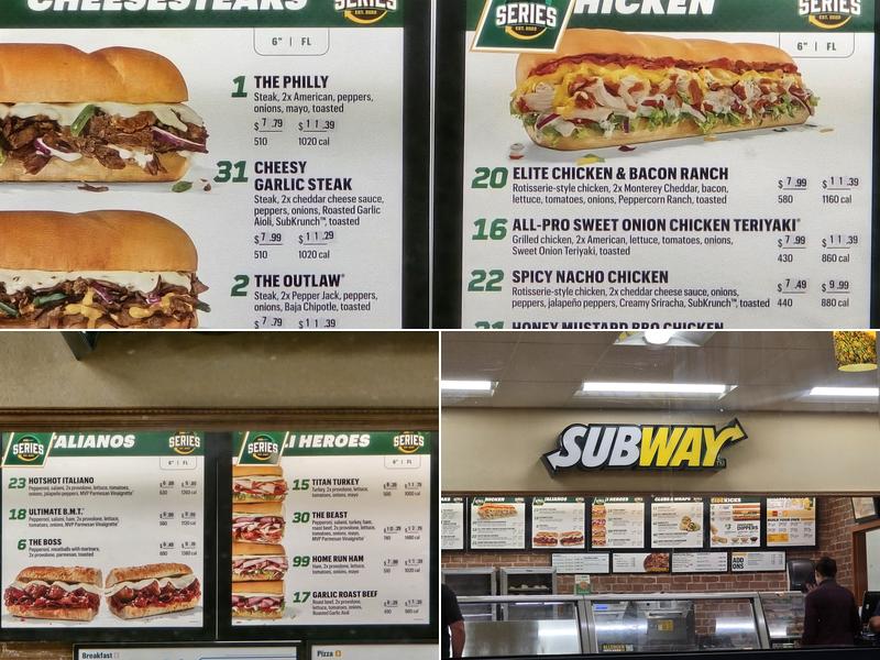 Subway Menu