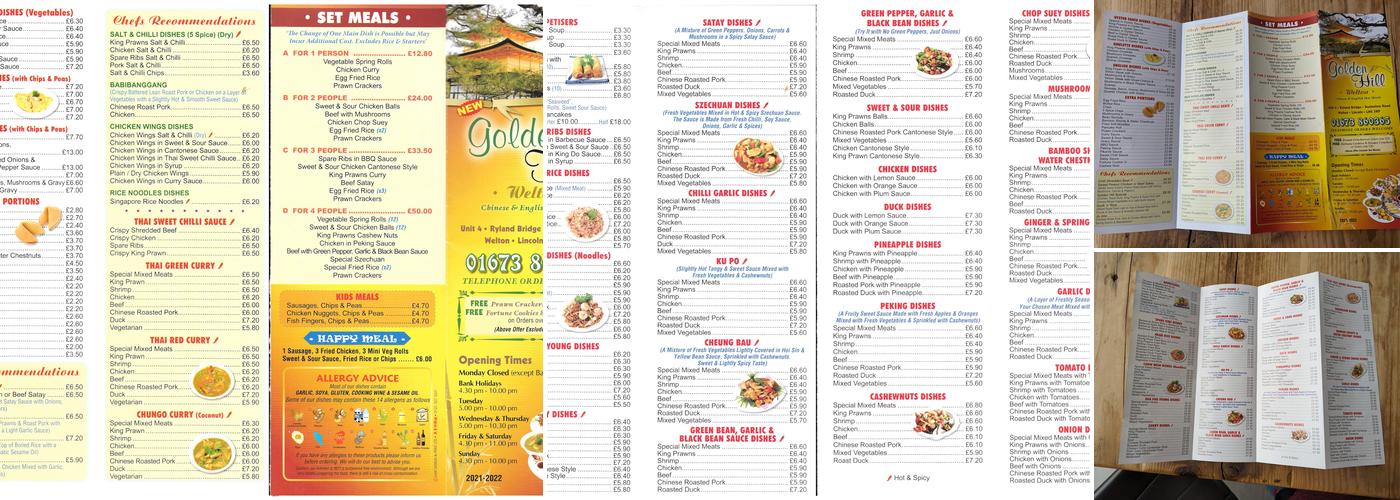 Golden Hill Welton Menu