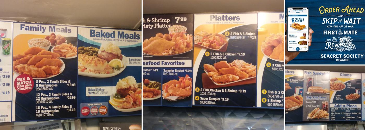 Long John Silver's Menu