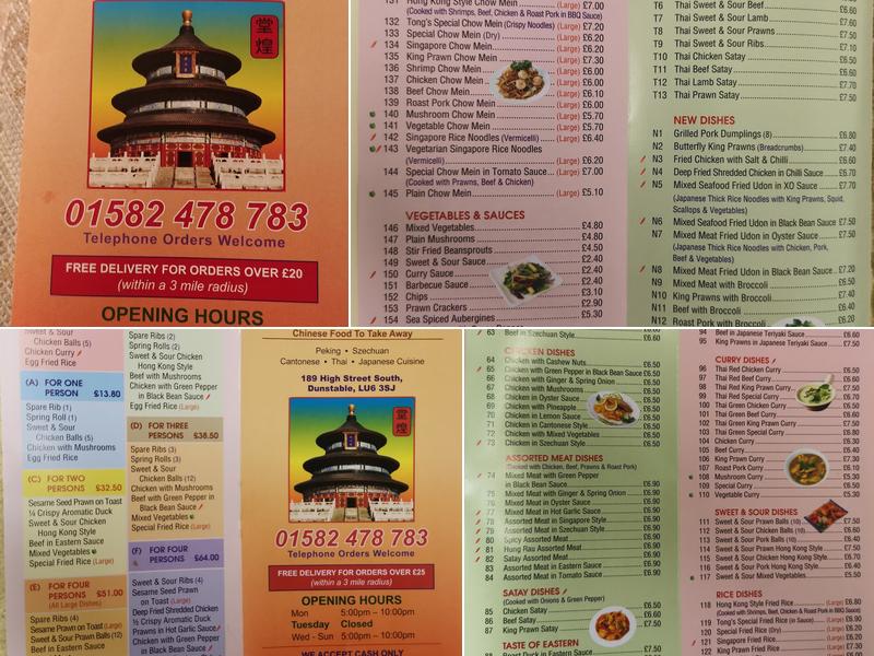 Tong Wong Menu