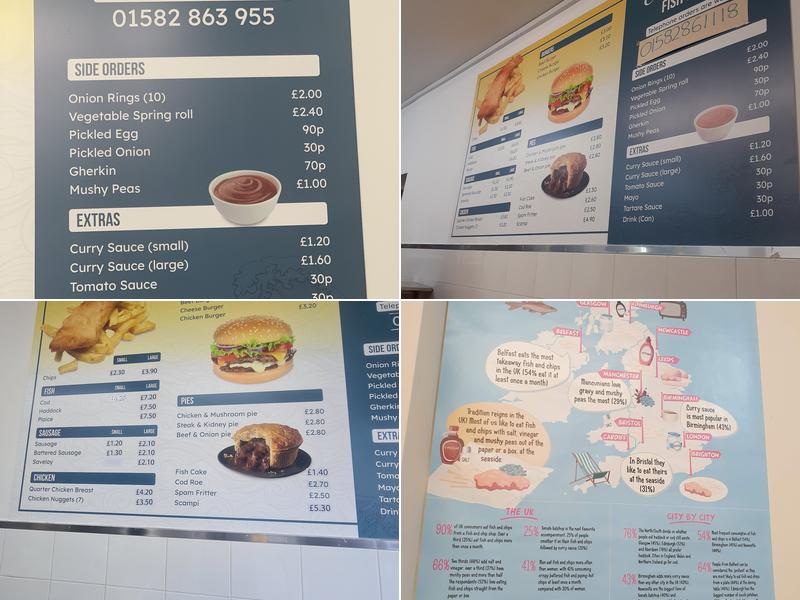 East Ocean Fish and Chips Menu