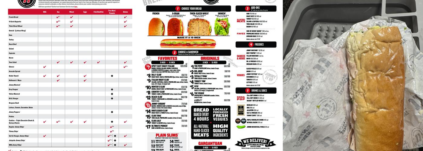 Jimmy John's Menu