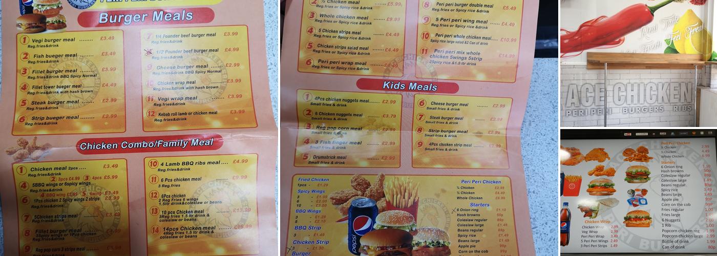 Ace chicken Menu