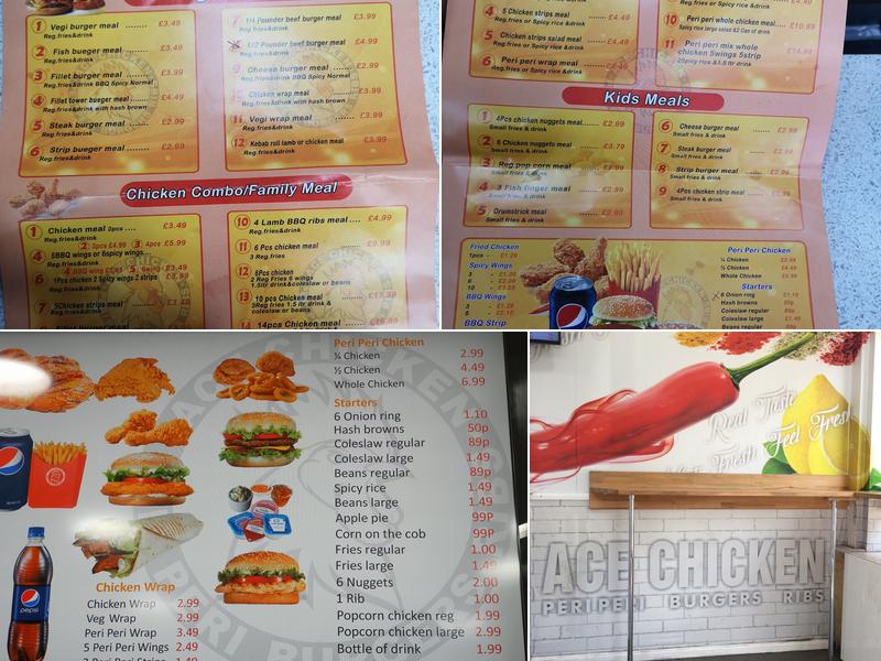 Ace chicken Menu