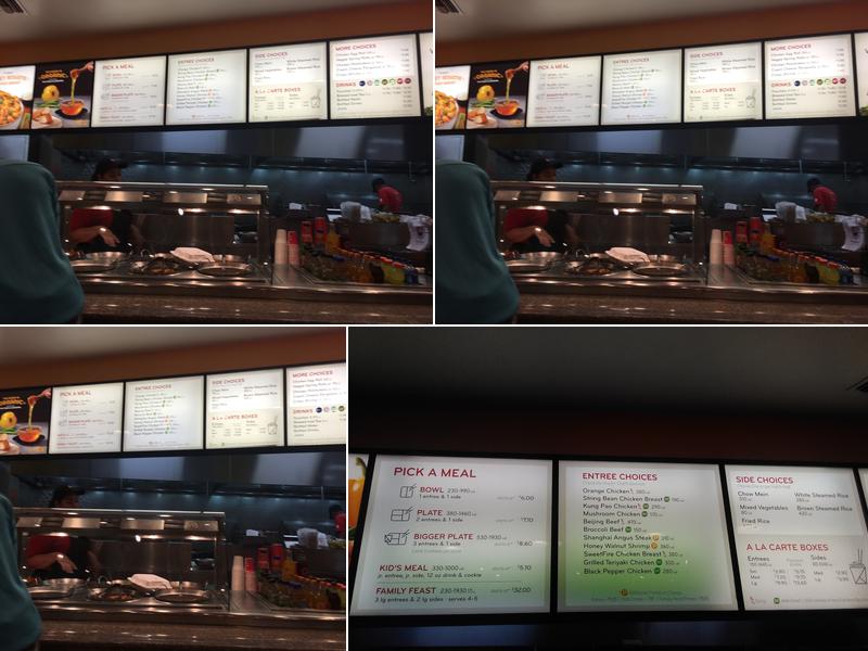 Panda Express Menu