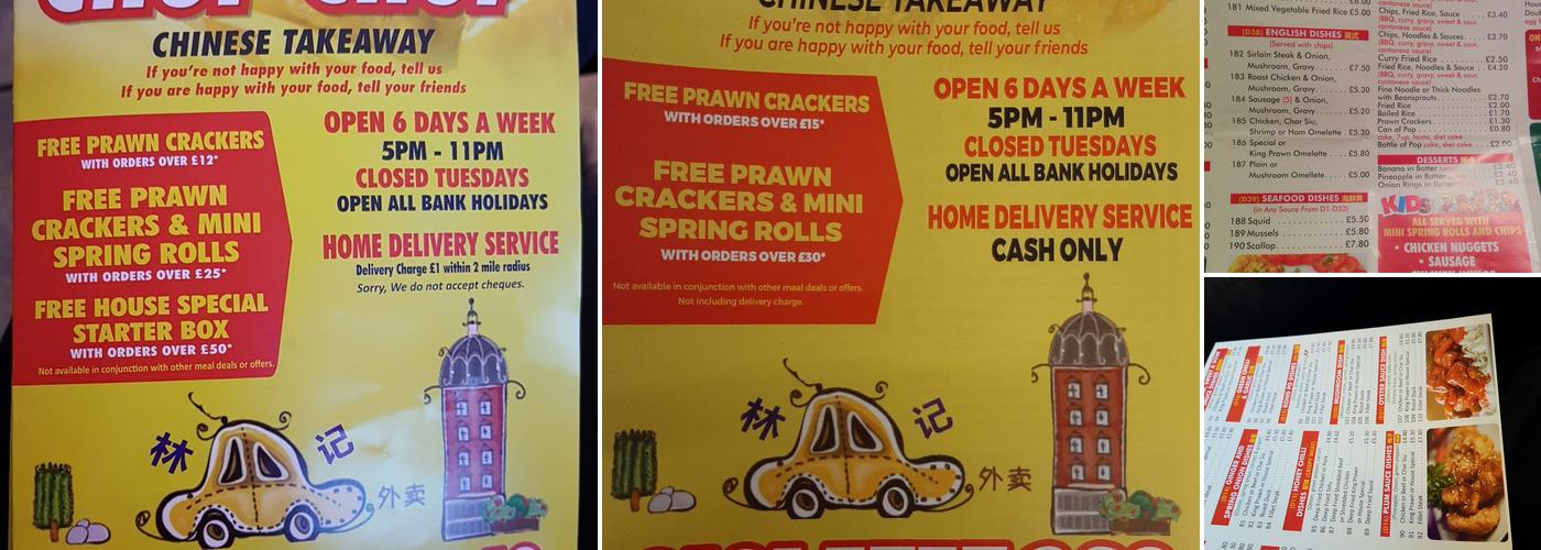 Chop Chop Chinese Takeaway Menu