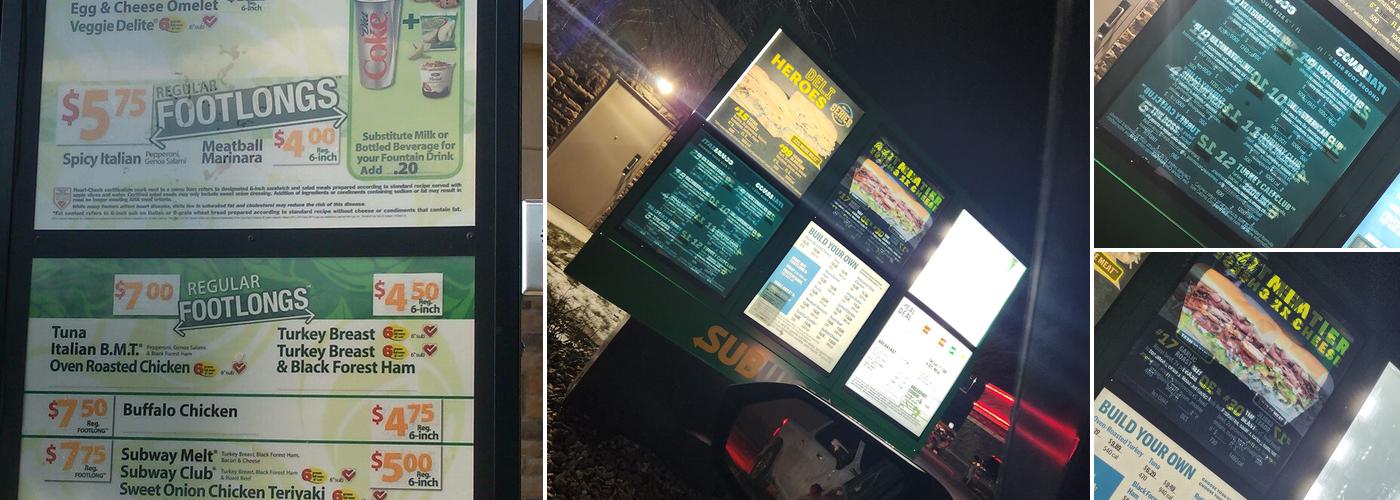 Subway Menu