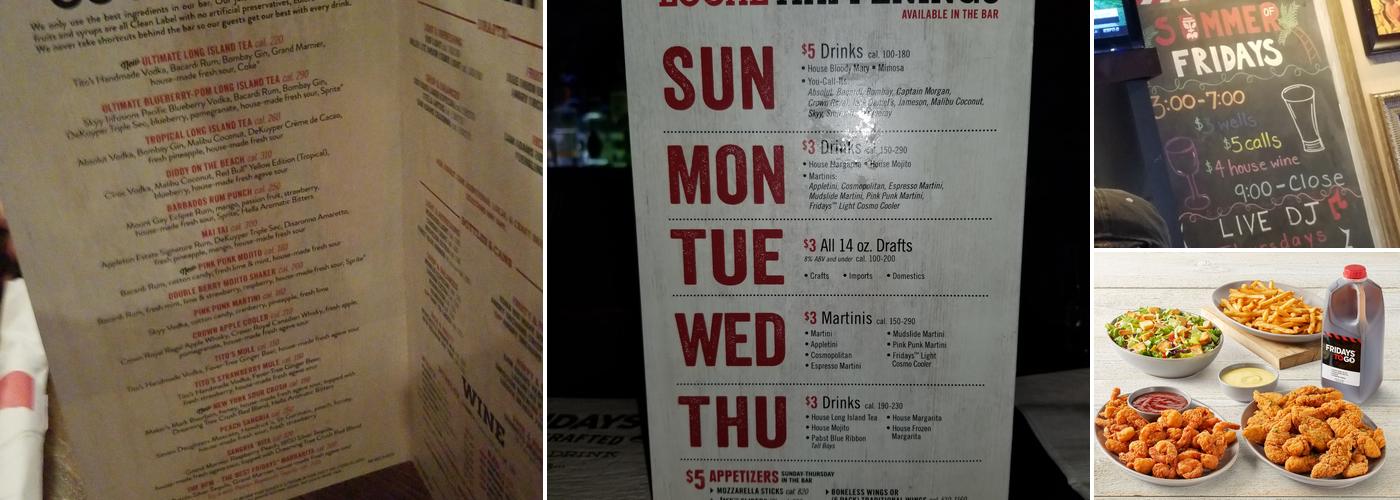 TGI Fridays Menu