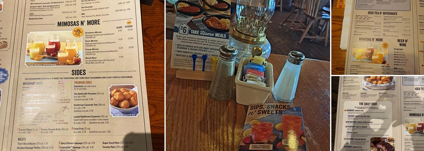 Cracker Barrel Old Country Store Menu