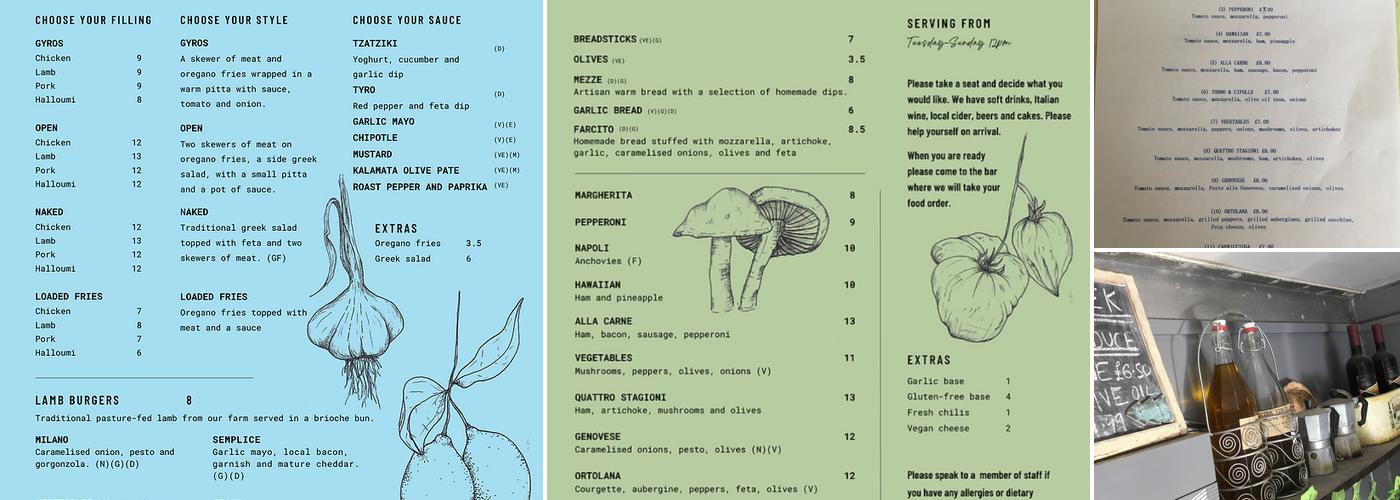 The Ionian Wood Fired Kitchen ＆ Farmshop Menu