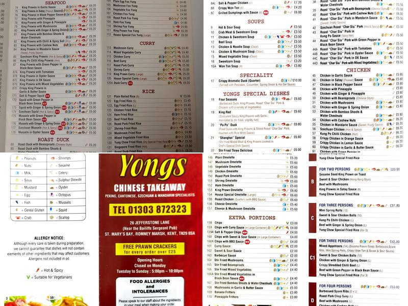 Yongs Menu