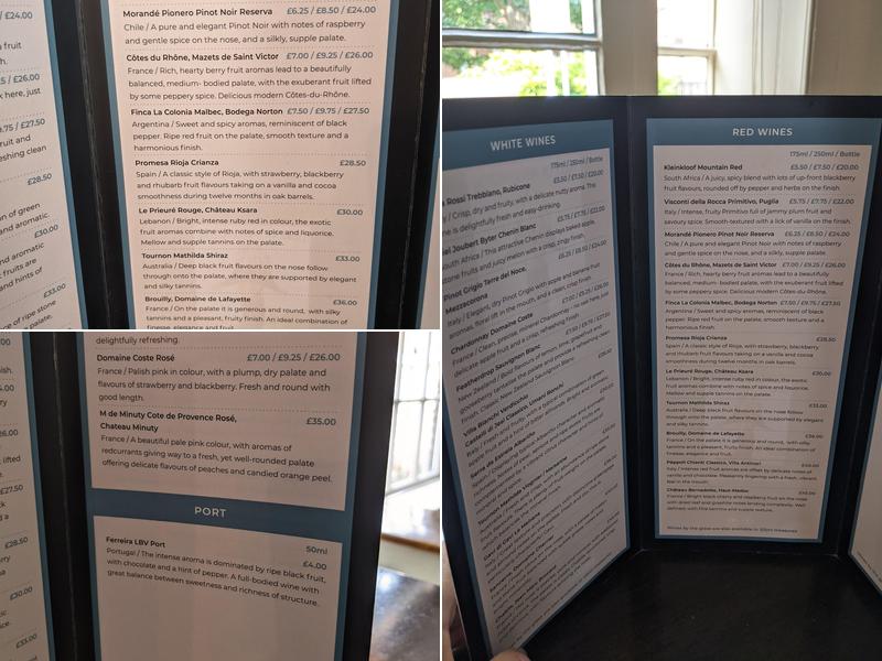 The Duke of Wellington Menu