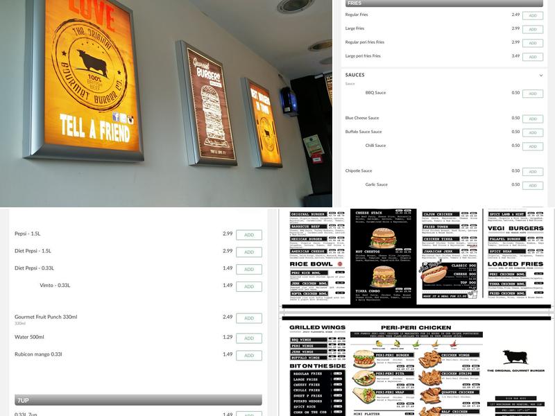 The Original Gourmet Burger Co. Menu