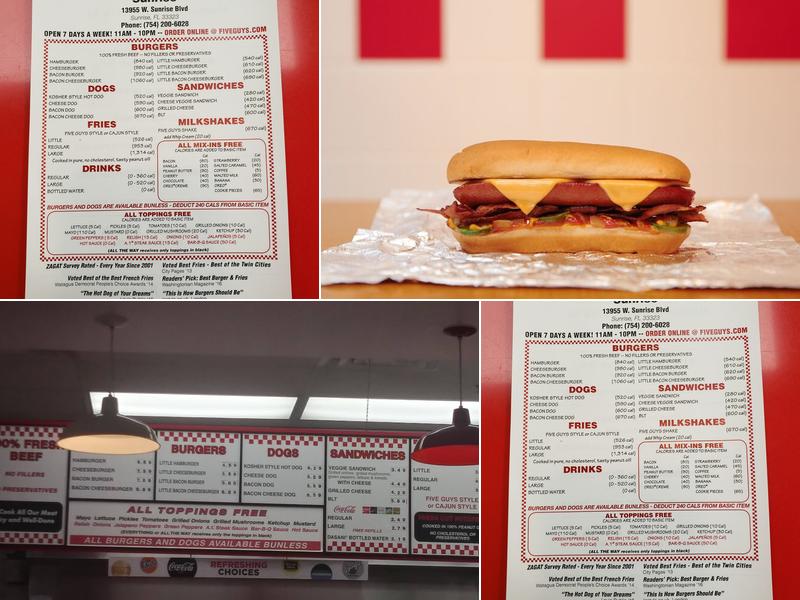 Five Guys Menu